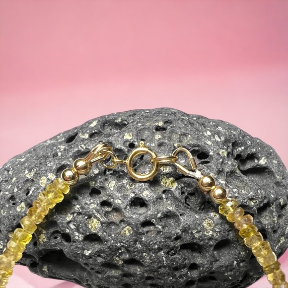 18K Solid Gold Bracelet | 15.5 Carats Natural Welo Opals & Untreated Tourmaline - Picture 4 of 12